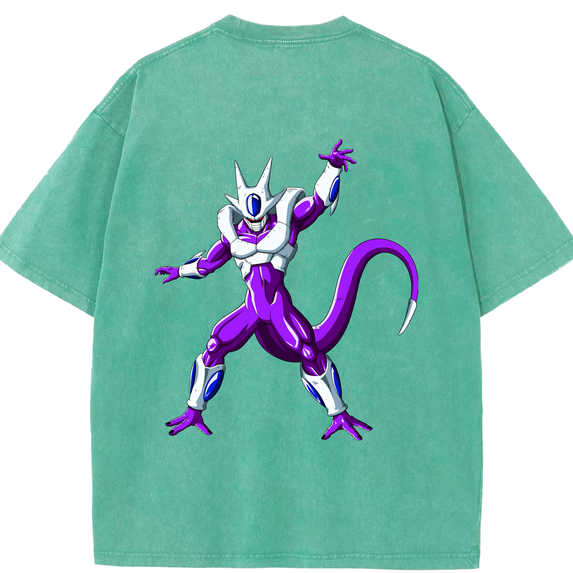 （画像用） ドラゴンボール クウラ DRAGON BALL Cooler Coora 綿100% ヴィンテージ風 半袖Tシャツ（背面プリント）